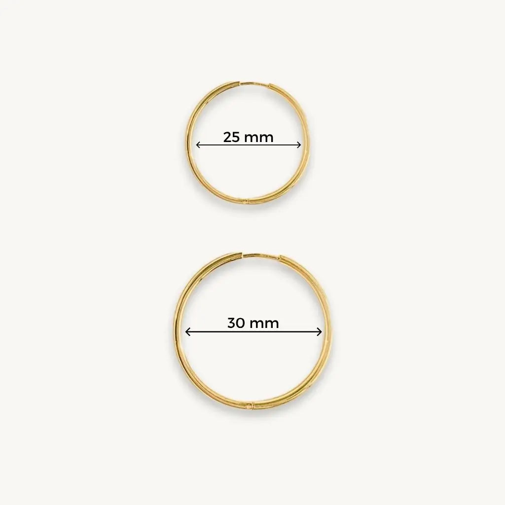 Eilyor thin waterproof hoops secure click clasp detail