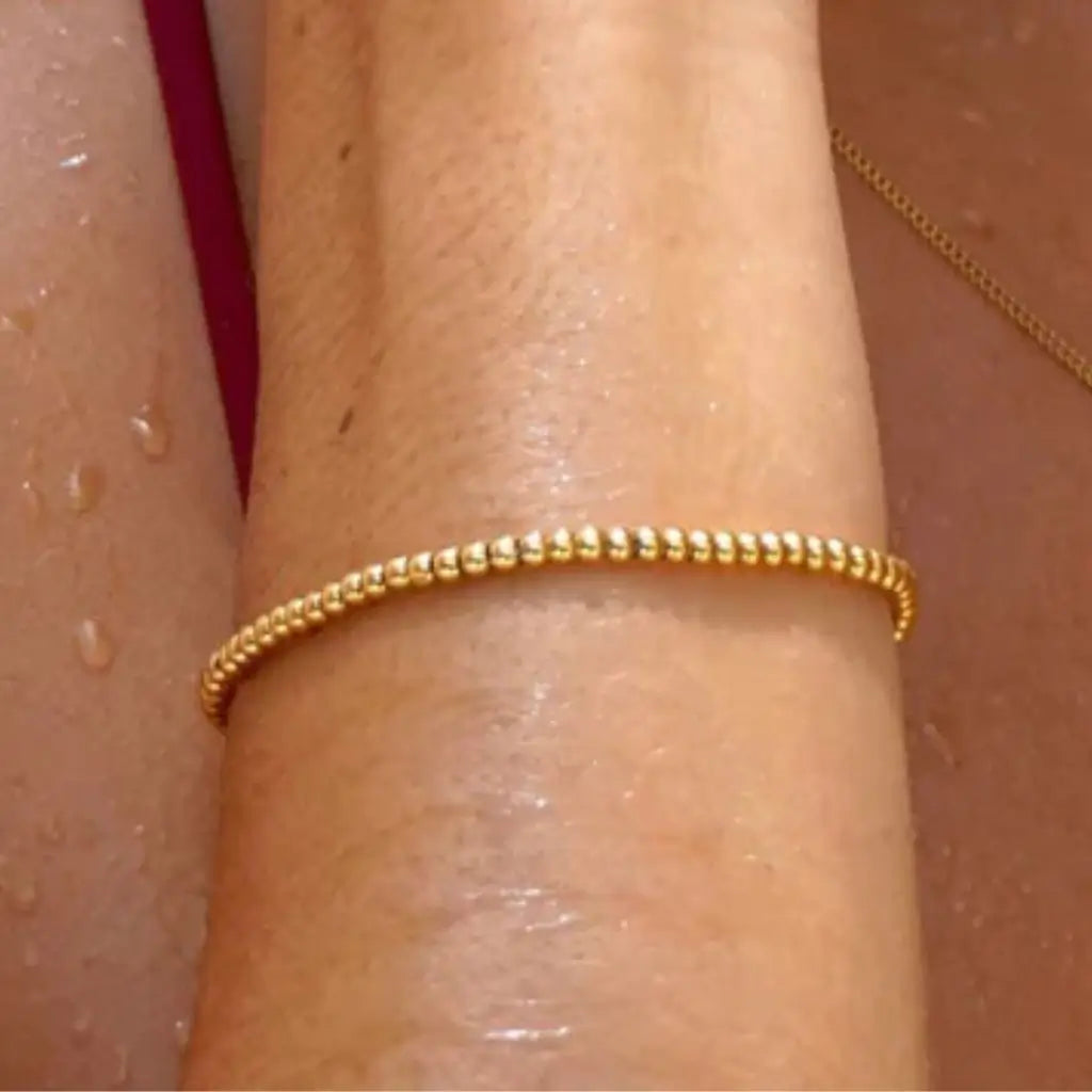 Eilyor beaded bracelet waterproof enamel close up on white