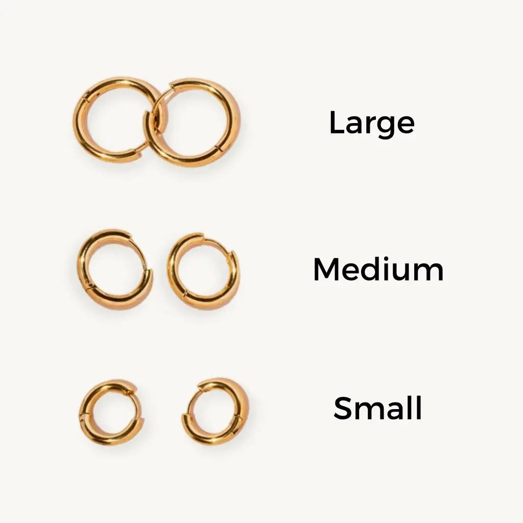 Eilyor waterproof hoop earrings secure click clasp detail